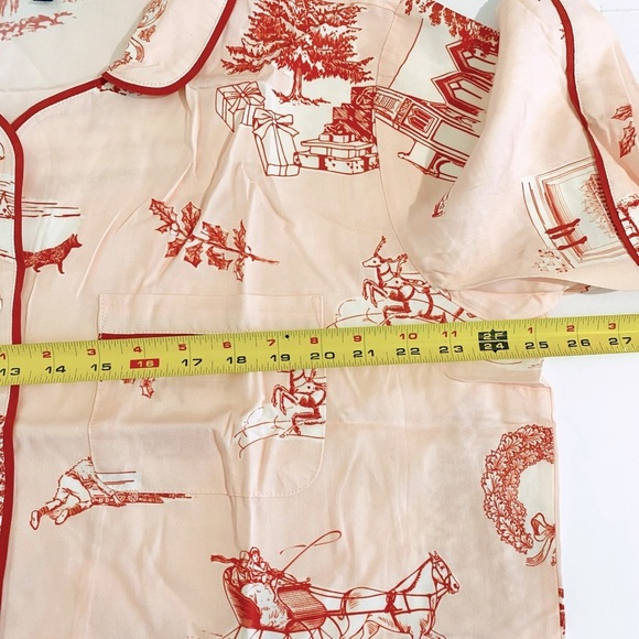 Katie Kime New Holiday Toile Pajama Short Set PJ’s Vintage Retro Size 3XL / 2XL - Picture 9 of 16